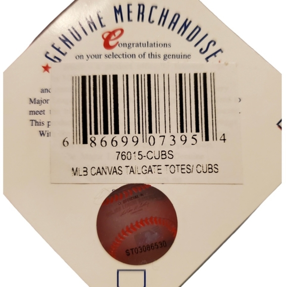 Chicago Cubs MLB Canvas Tailgate Tote Bag - Picture 4 of 4